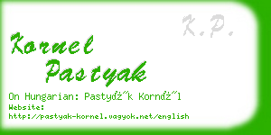 kornel pastyak business card